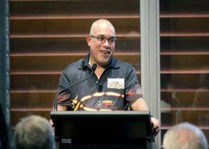 Michael West, Metropolitan Local Aboriginal Lands Council giving the Welcome to Country 